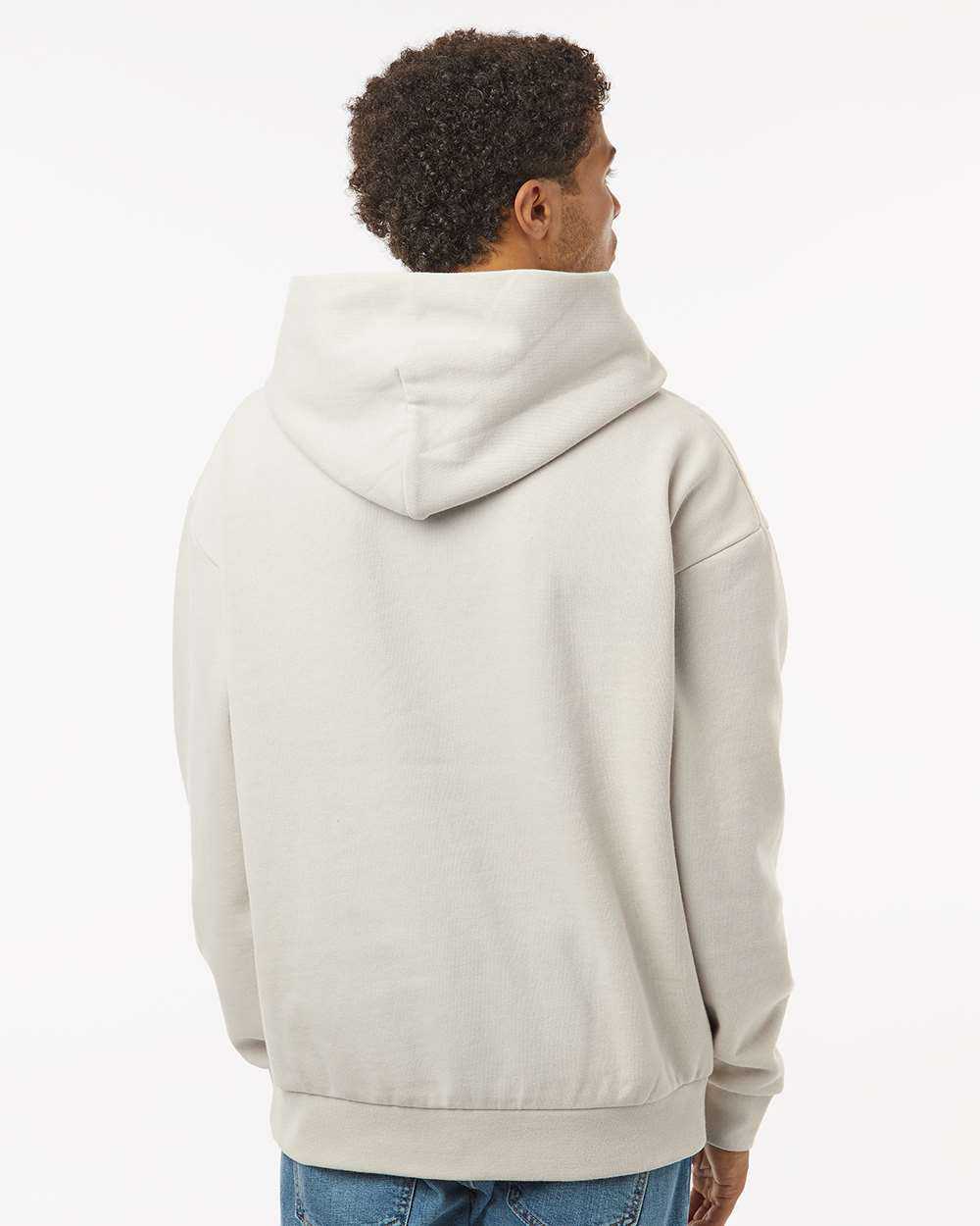Independent Trading Company MAINSTREET 12.5oz/420gm Heavyweight Pullover Hood in Ivory — back view (2)
