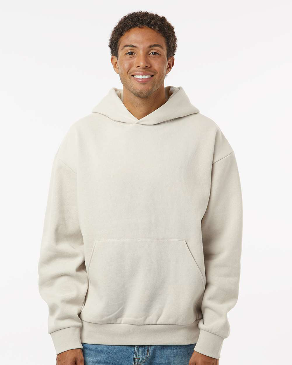 Independent Trading Company MAINSTREET 12.5oz/420gm Heavyweight Pullover Hood in Ivory — front view (2)
