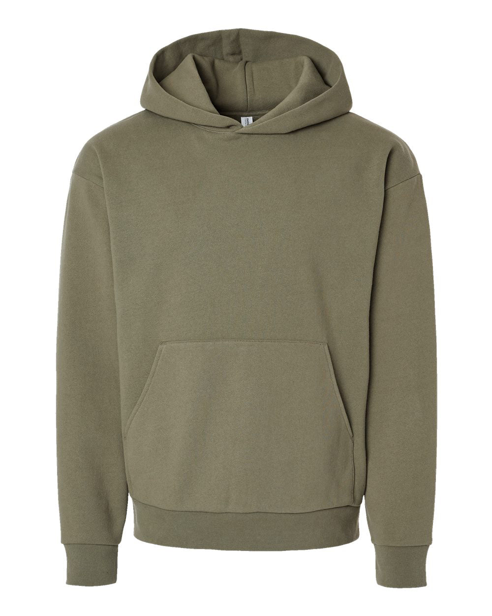 Independent Trading Company MAINSTREET 12.5oz/420gm Heavyweight Pullover Hood in Olive — front view