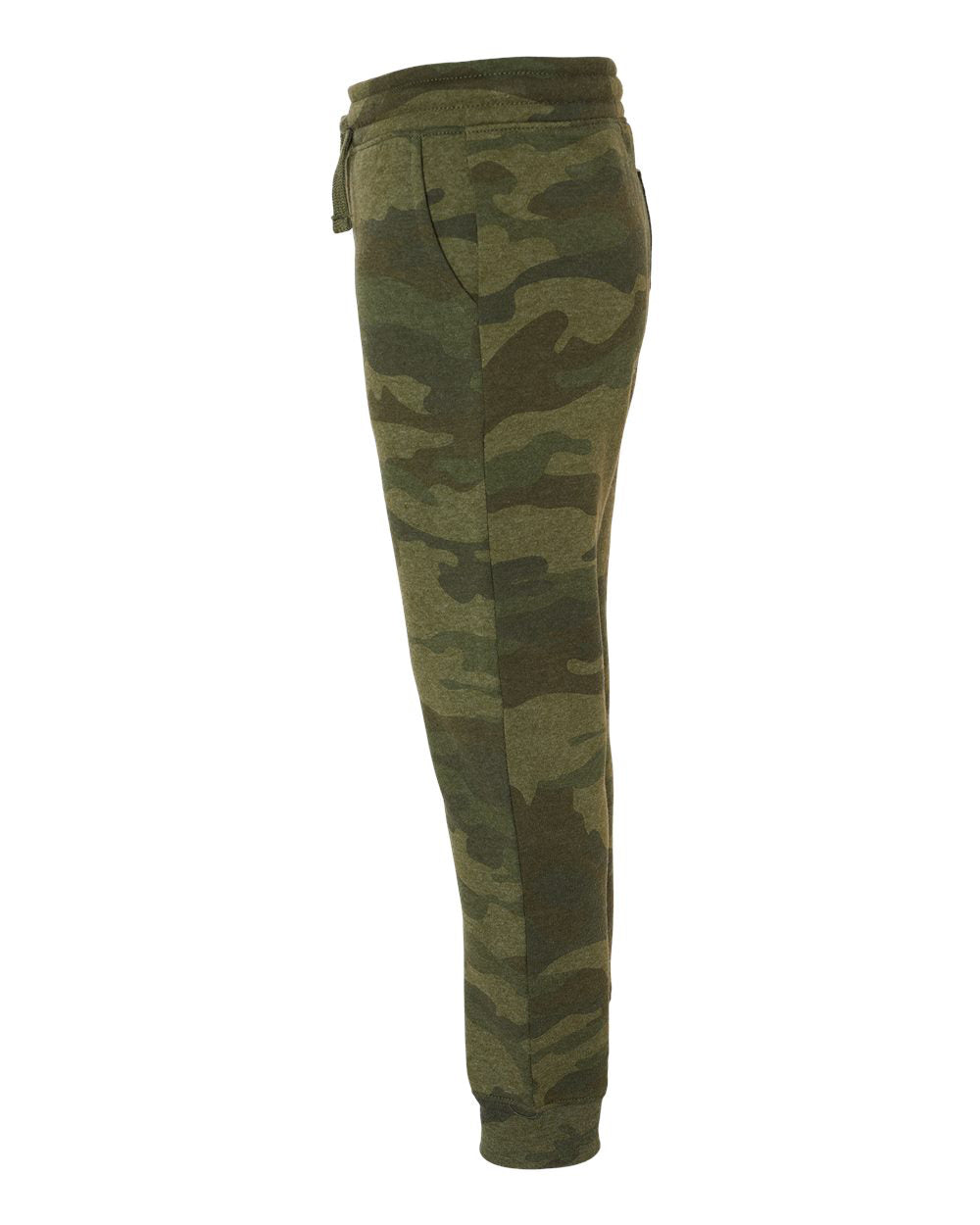 Independent Trading Company Toddler Lightweight Special Blend Pant in Forest Camo — side view