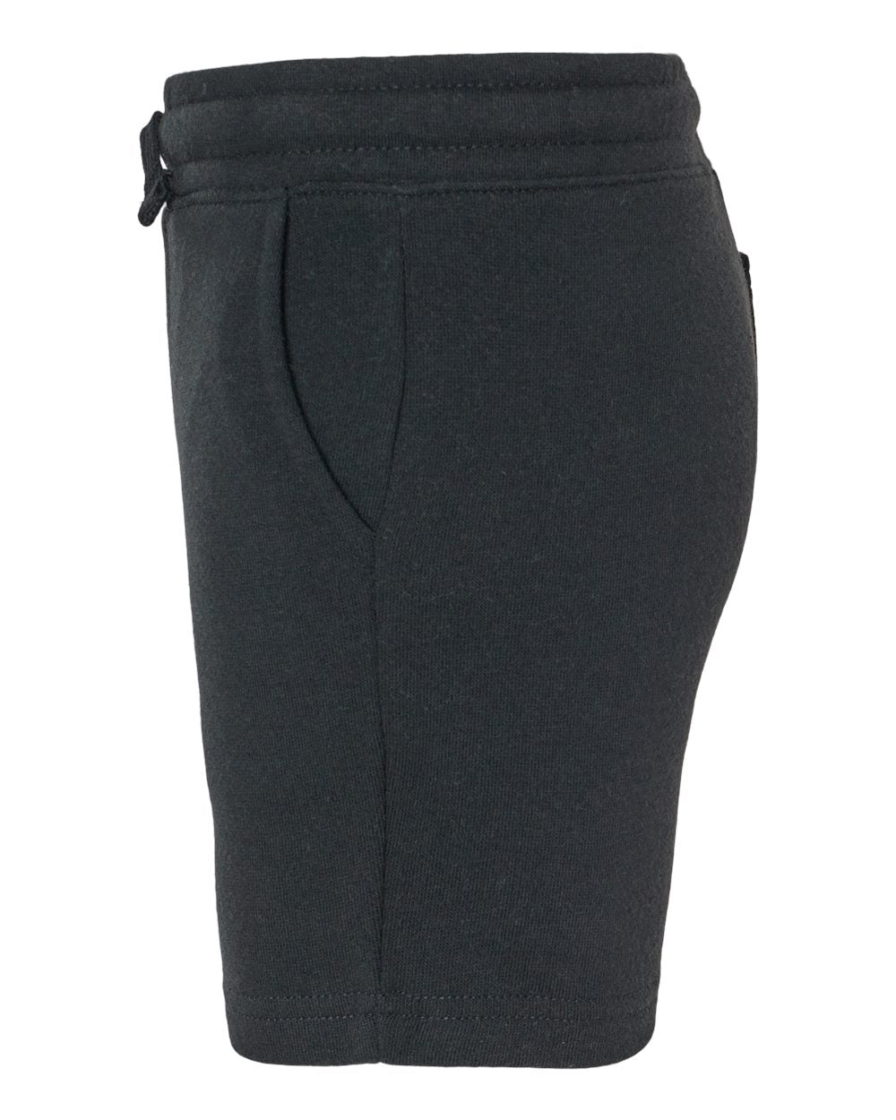 Independent Trading Company Toddler Lightweight Special Blend Short in Black — side view