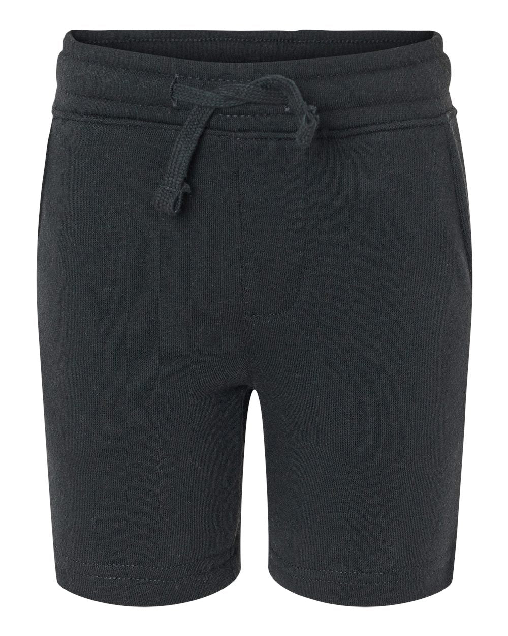 Independent Trading Company Toddler Lightweight Special Blend Short in Black — front view