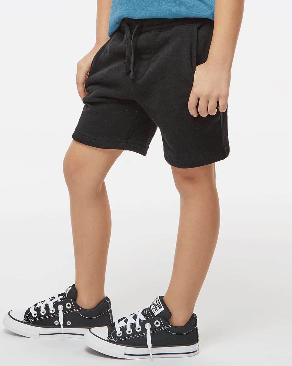 Independent Trading Company Toddler Lightweight Special Blend Short in Black — side view (2)