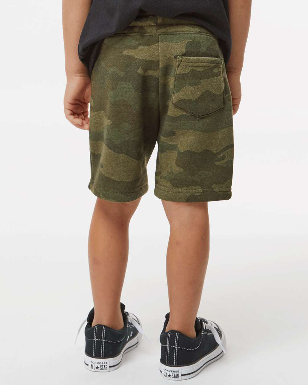 Independent Trading Company Toddler Lightweight Special Blend Short in Forest Camo — back view