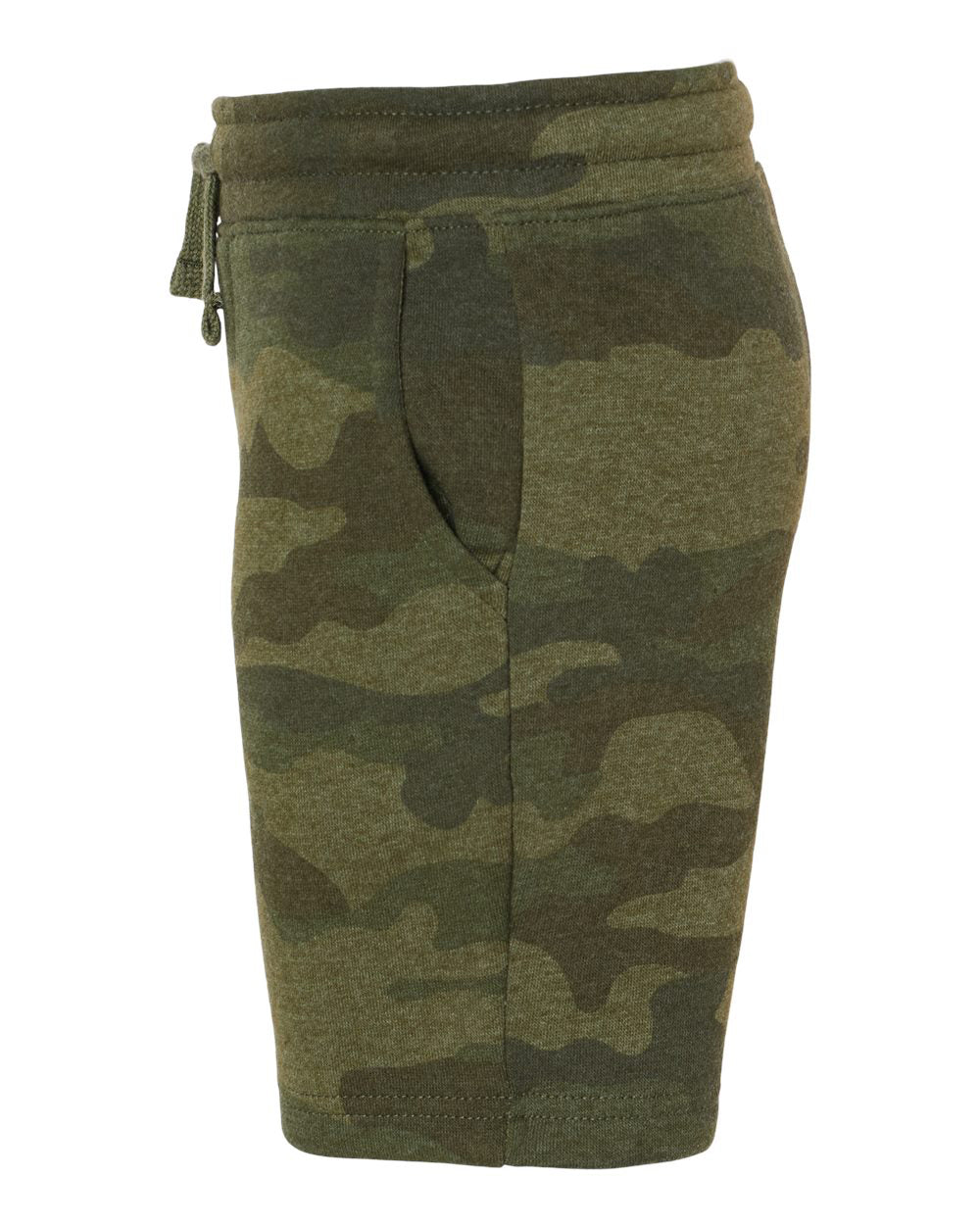 Independent Trading Company Toddler Lightweight Special Blend Short in Forest Camo — side view (2)