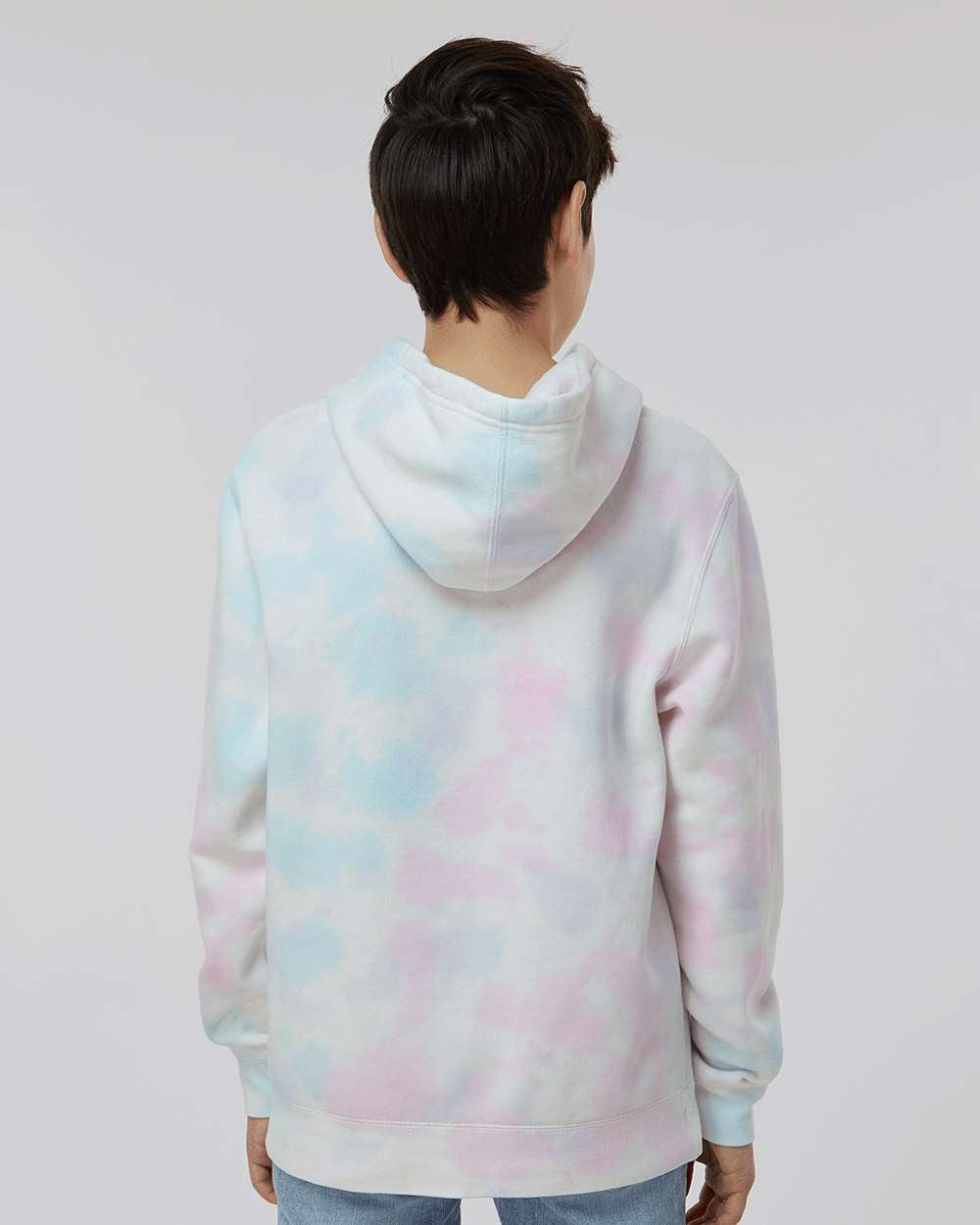Independent Trading Company Youth 9oz. Midweight Tie Dye Pullover Hood — back view