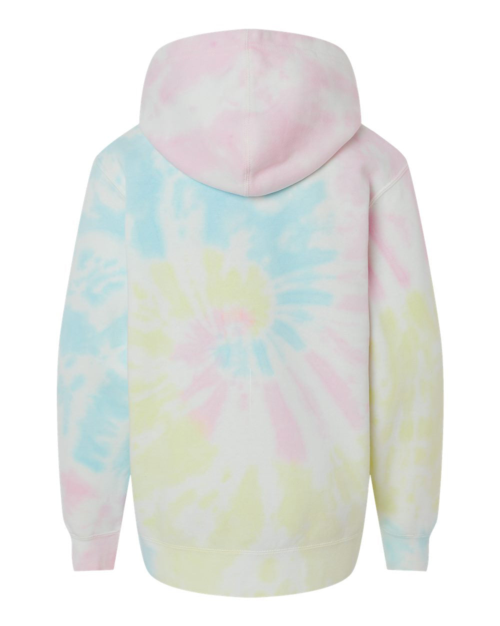 Independent Trading Company Youth 9oz. Midweight Tie Dye Pullover Hood — back view (3)