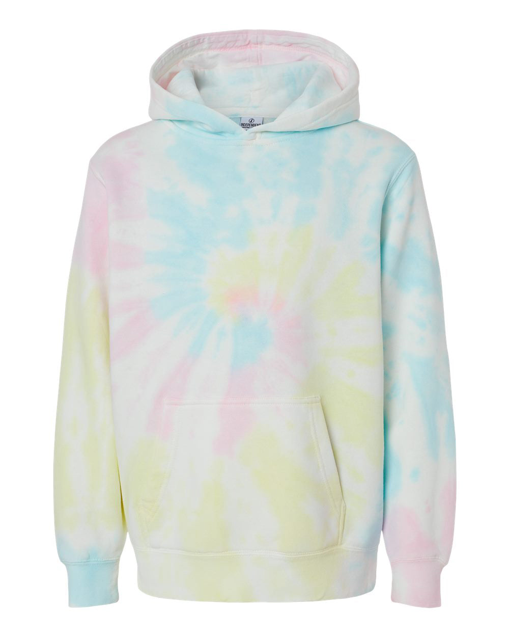 Independent Trading Company Youth 9oz. Midweight Tie Dye Pullover Hood — front view (3)