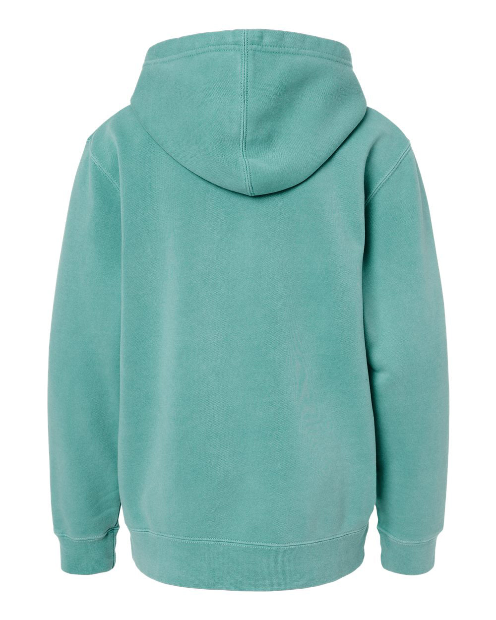 Independent Trading Company Youth 9oz. Midweight Pigment Dye Pullover Hood in Mint — back view (2)