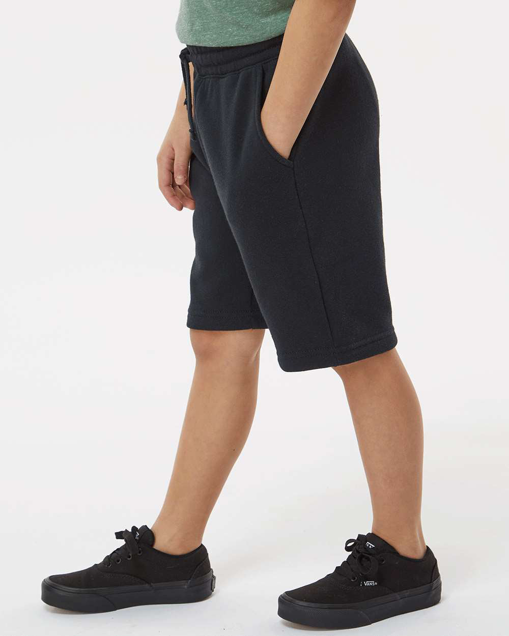 Independent Trading Company Youth Lightweight Special Blend Short in Black — side view