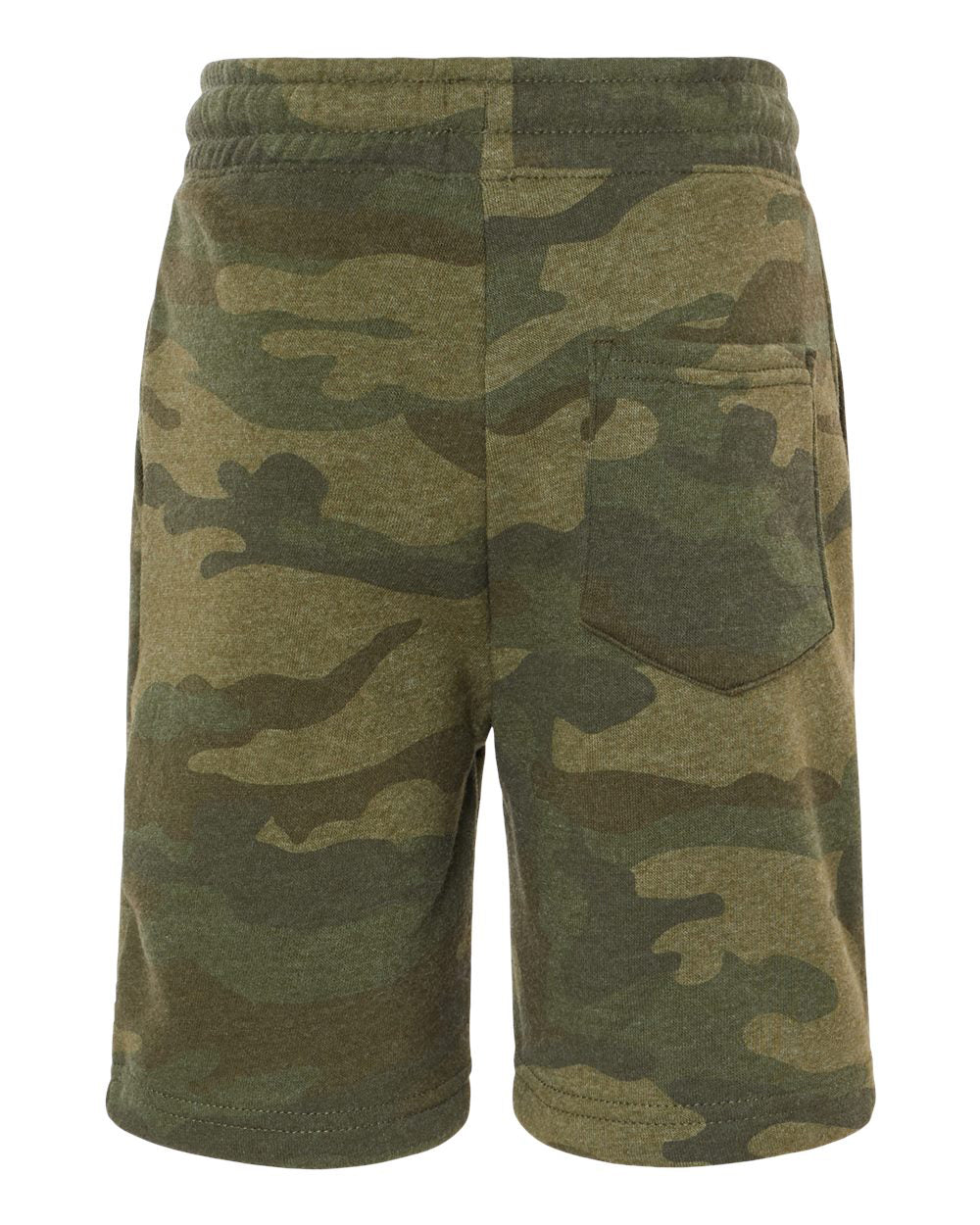 Independent Trading Company Youth Lightweight Special Blend Short in Forest Camo — back view (2)