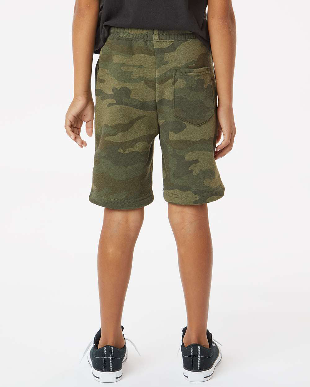 Independent Trading Company Youth Lightweight Special Blend Short in Forest Camo — back view