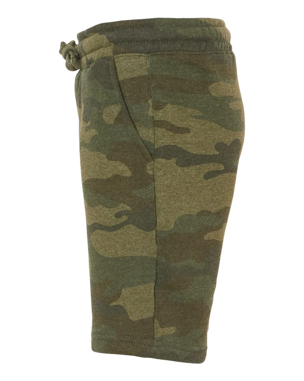 Independent Trading Company Youth Lightweight Special Blend Short in Forest Camo — side view (2)