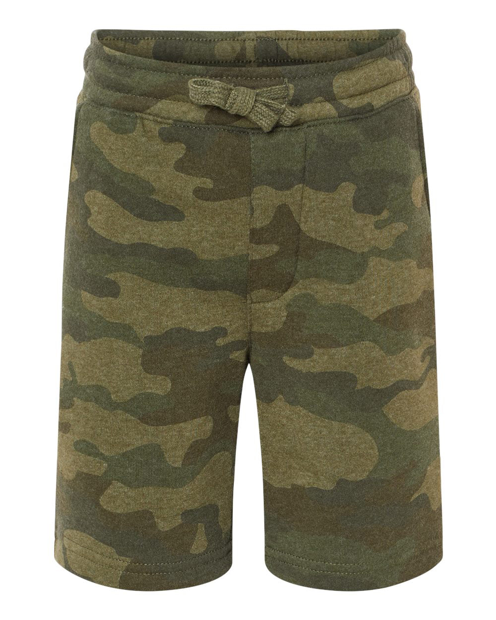 Independent Trading Company Youth Lightweight Special Blend Short in Forest Camo — front view (2)