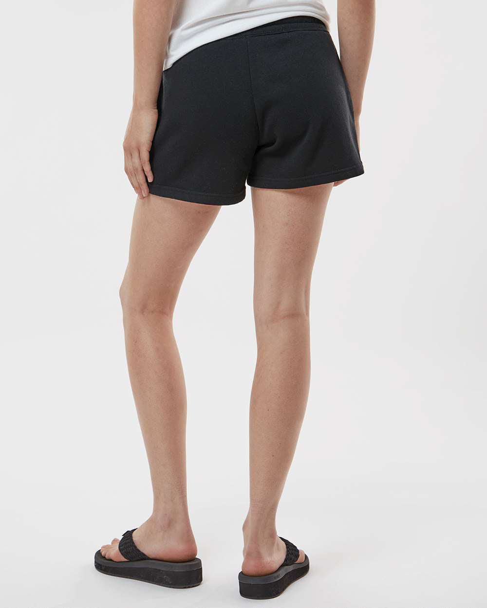 Independent Trading Company Women's California Wave Wash Short in Black — back view (2)