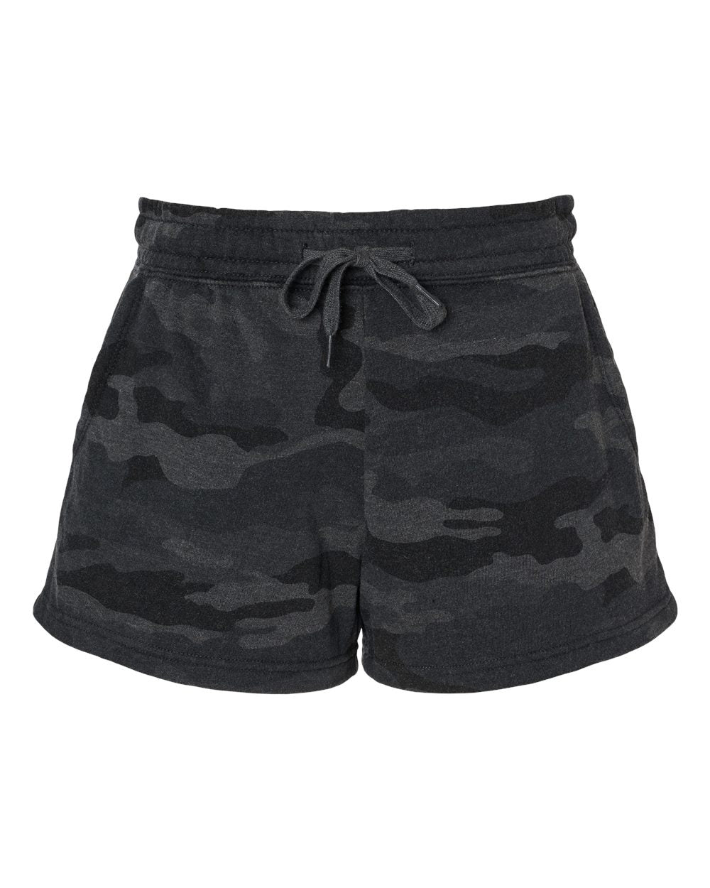 Independent Trading Company Women's California Wave Wash Short in Black Camo — front view (2)