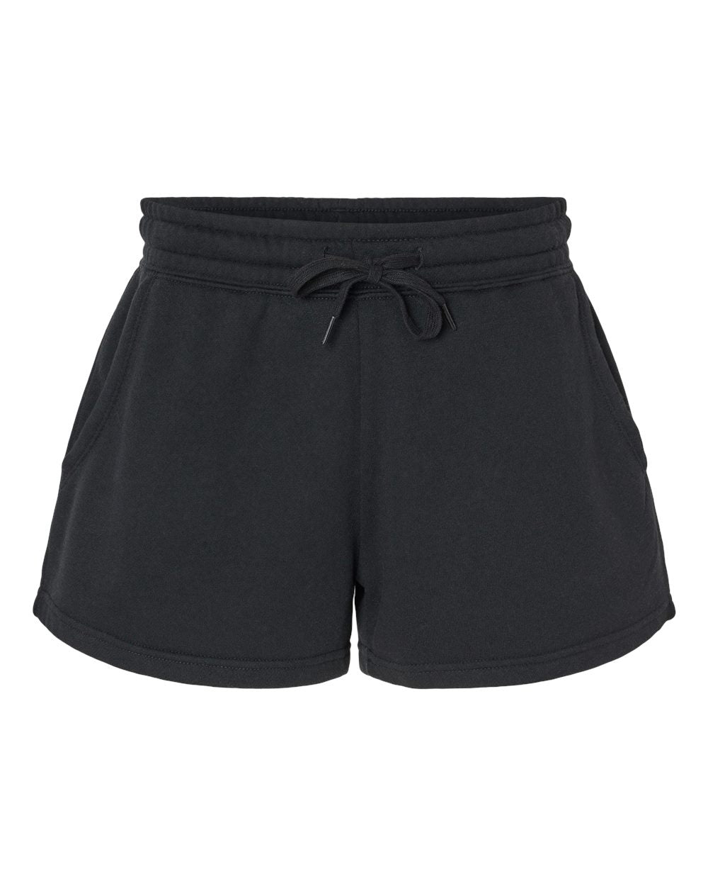 Independent Trading Company Women's California Wave Wash Short in Black — front view