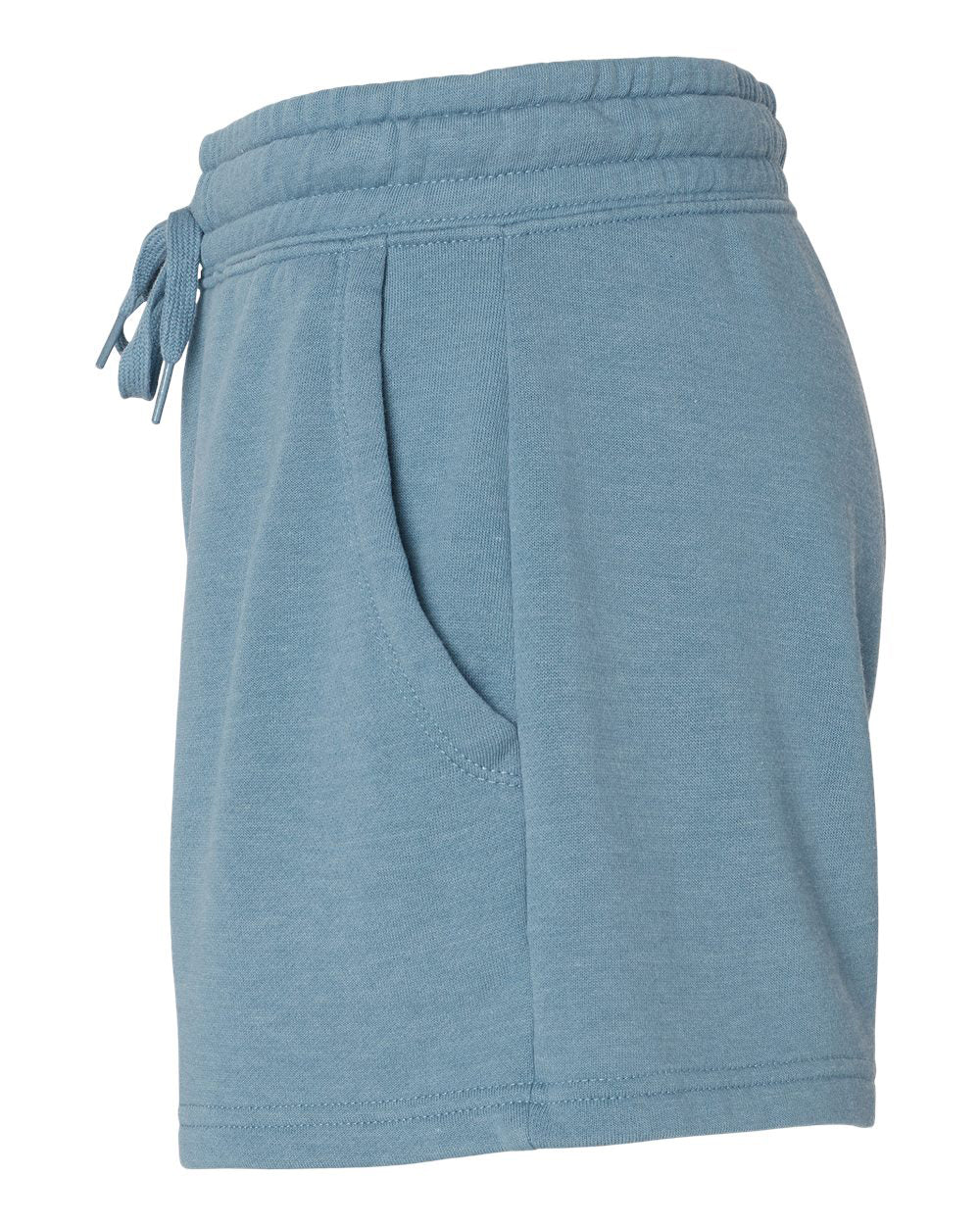 Independent Trading Company Women's California Wave Wash Short in Blue — side view