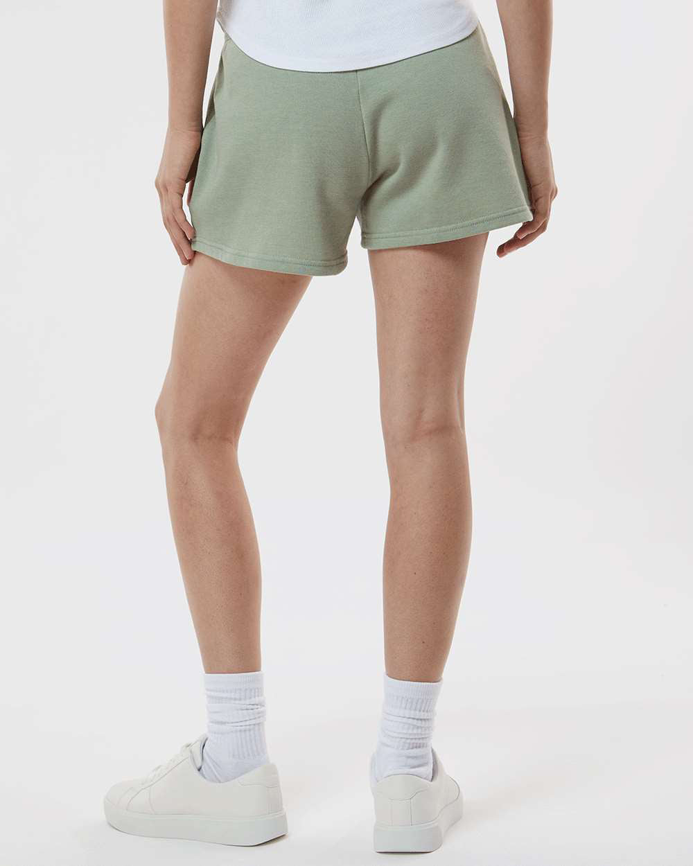 Independent Trading Company Women's California Wave Wash Short in Sage — back view (2)