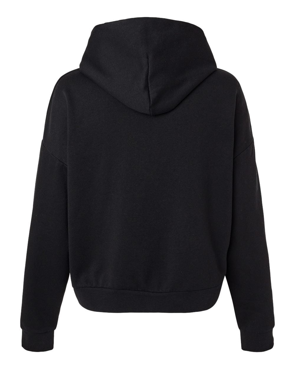 Independent Trading Company Women's California Wave Wash Sunday Hoodie in Black — back view (2)