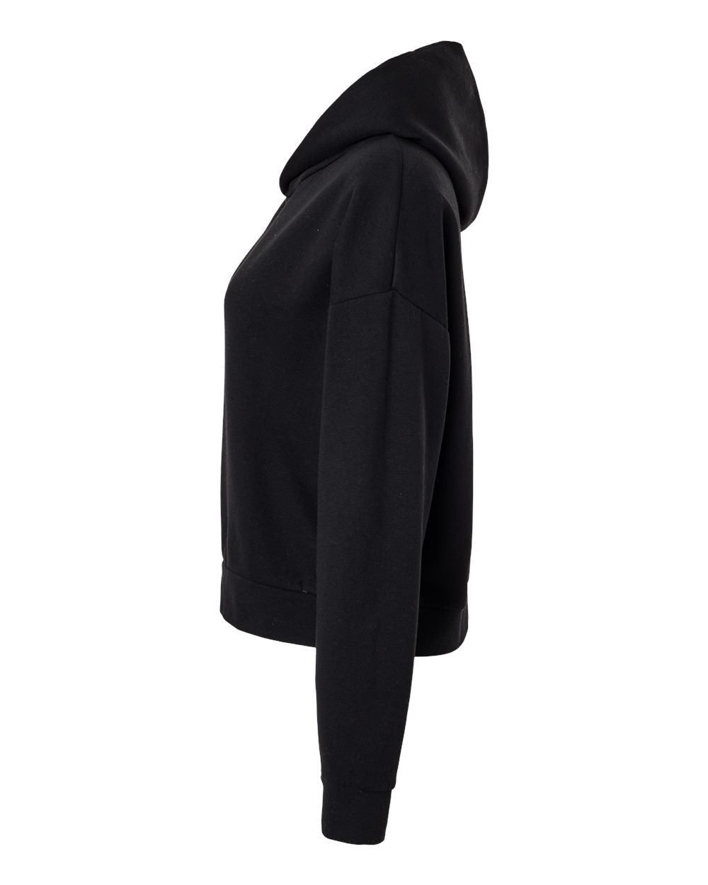 Independent Trading Company Women's California Wave Wash Sunday Hoodie in Black — side view (2)