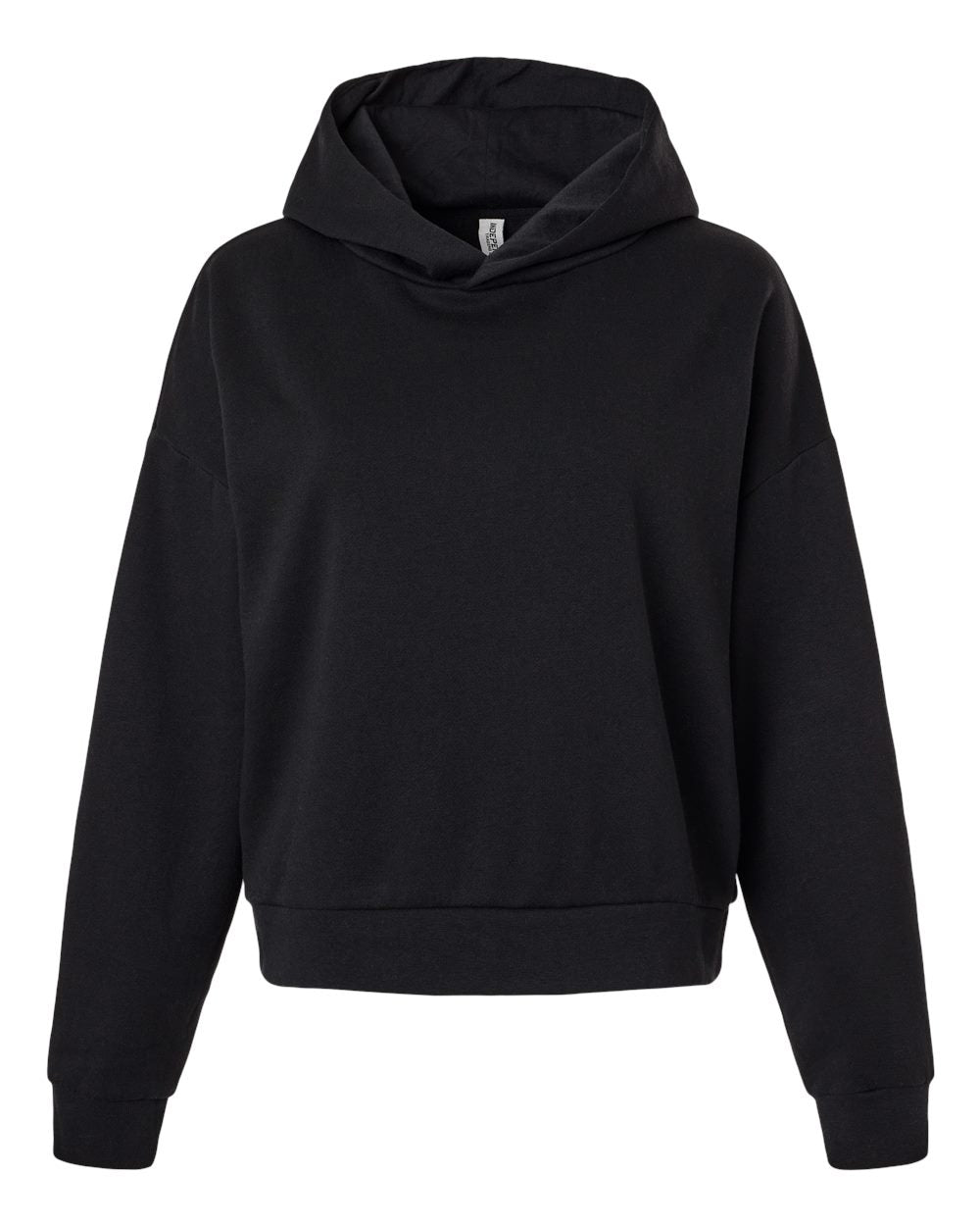 Independent Trading Company Women's California Wave Wash Sunday Hoodie in Black — front view (2)
