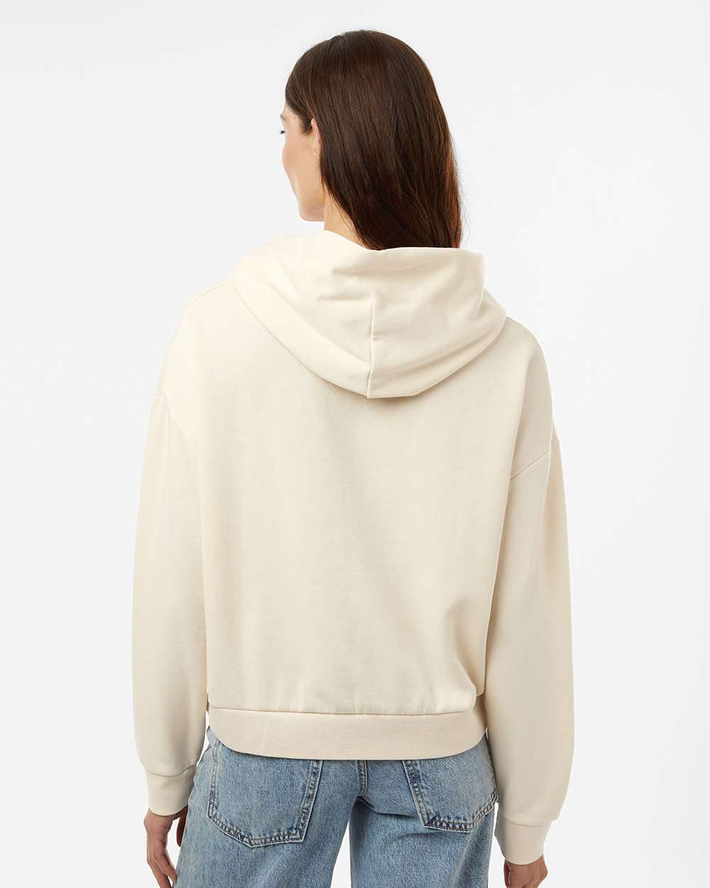Independent Trading Company Women's California Wave Wash Sunday Hoodie in Bone — back view (2)