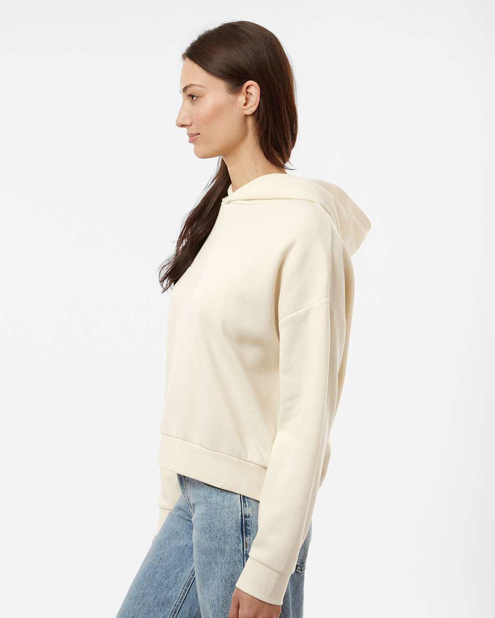 Independent Trading Company Women's California Wave Wash Sunday Hoodie in Bone — side view (2)