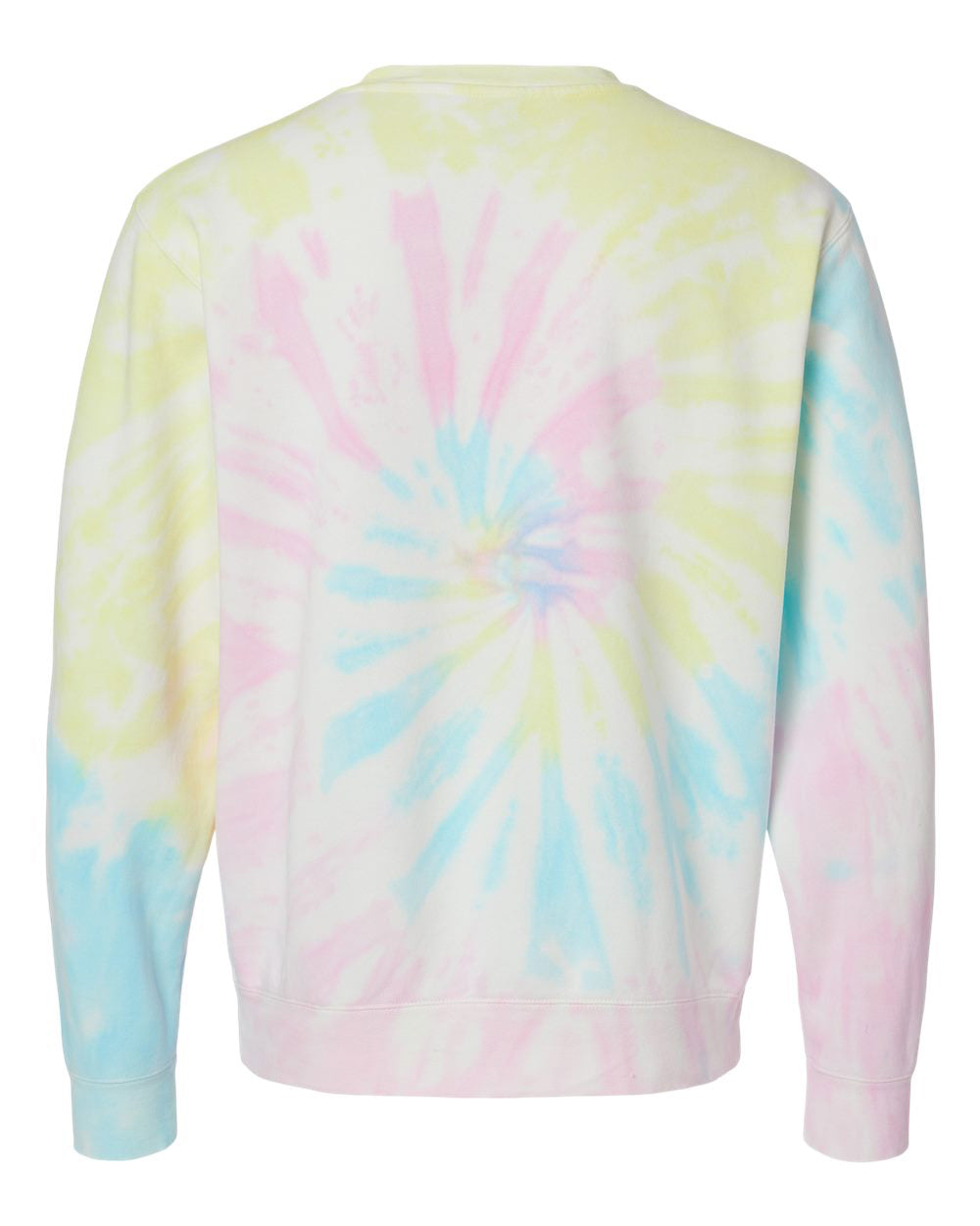 Independent Trading Company 9oz. Unisex Midweight Tie Dye Crew — back view (3)