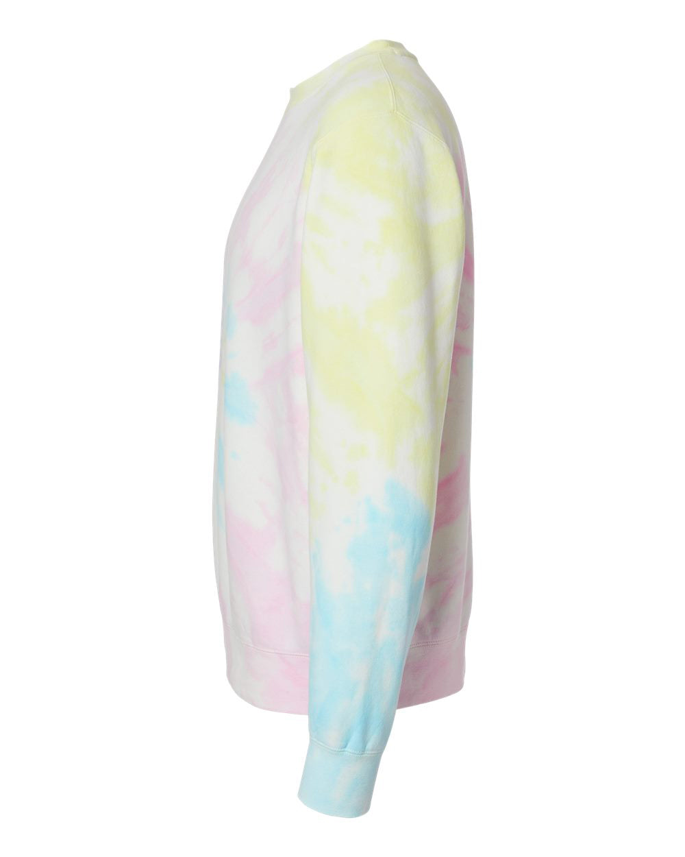 Independent Trading Company 9oz. Unisex Midweight Tie Dye Crew — side view (3)