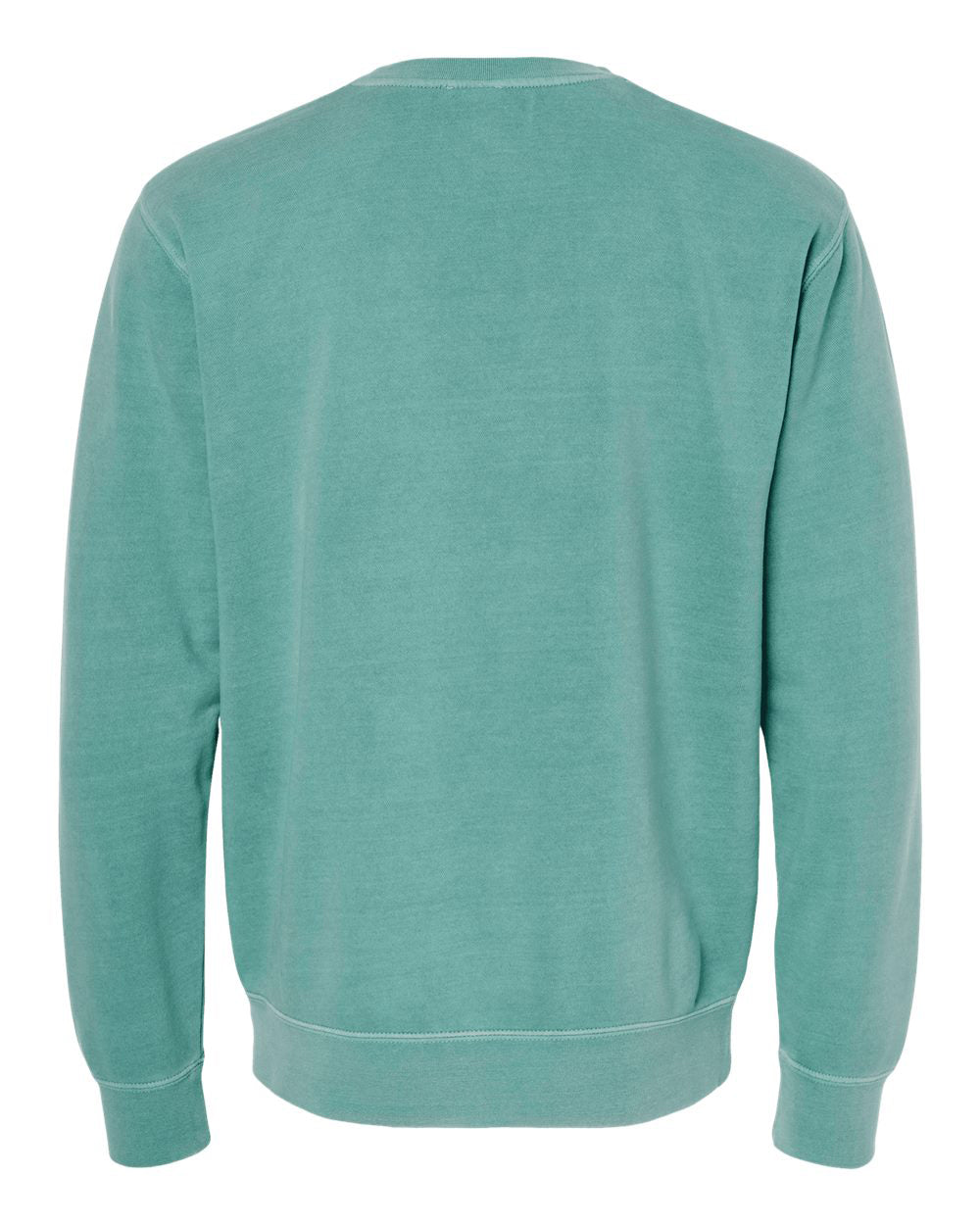 Independent Trading Company 9oz. Unisex Midweight Pigment Dye Crew in Mint — back view