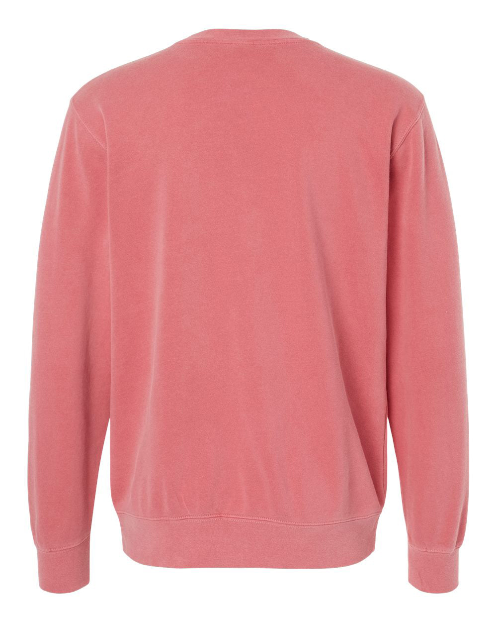 Independent Trading Company 9oz. Unisex Midweight Pigment Dye Crew in Pink — back view