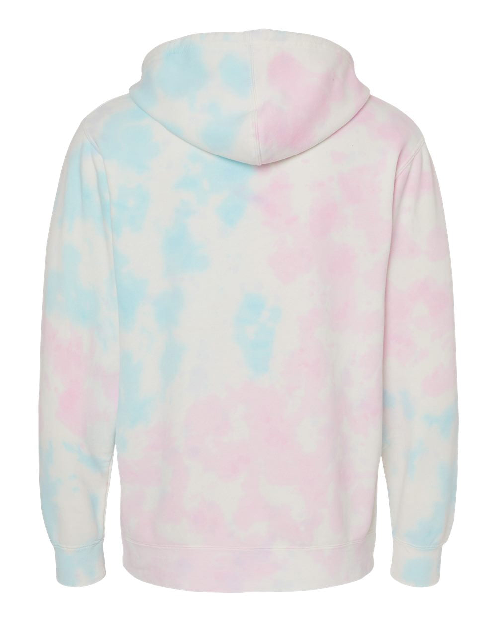 Independent Trading Company 9oz. Unisex Midweight Tie Dye Pullover Hood — back view