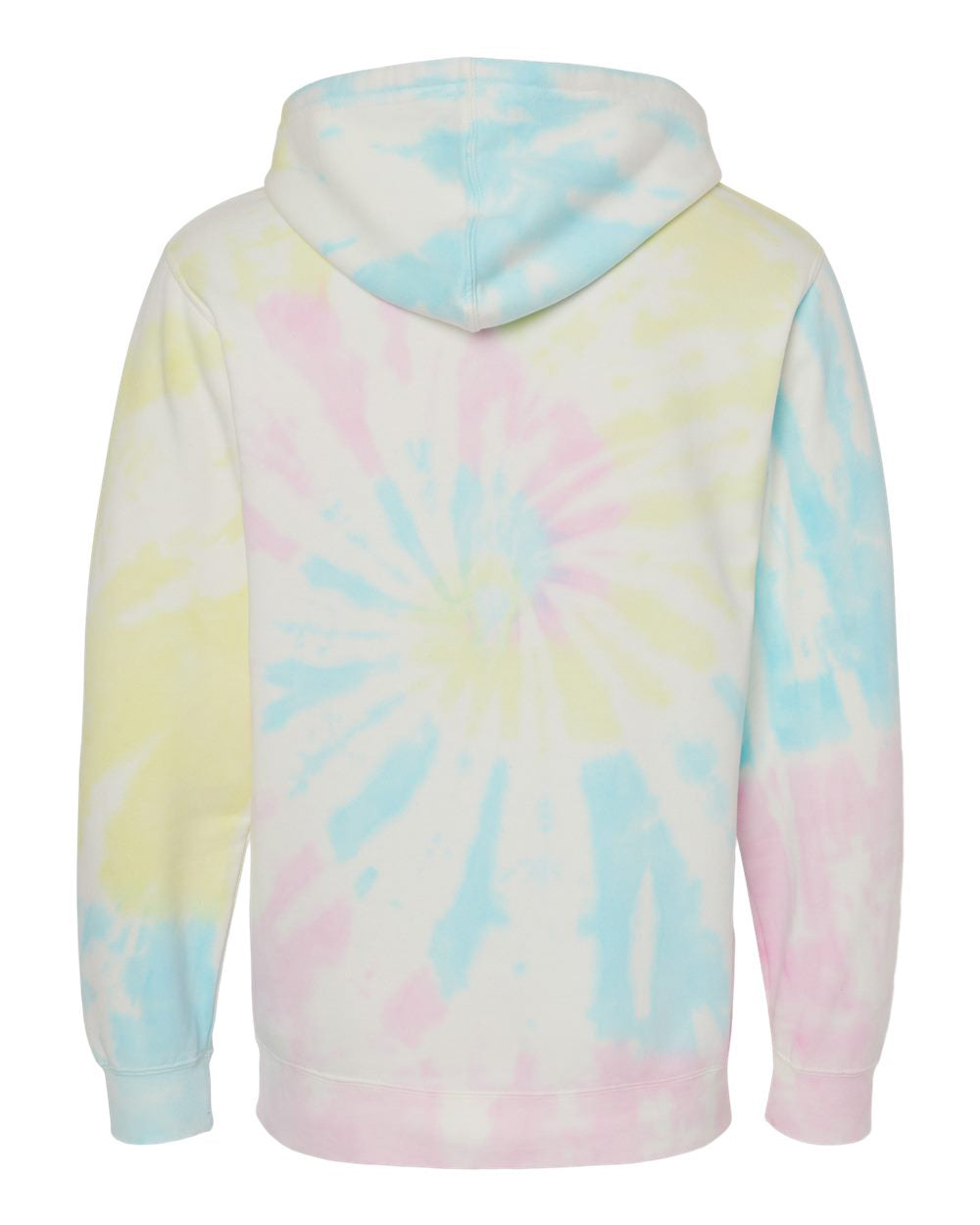 Independent Trading Company 9oz. Unisex Midweight Tie Dye Pullover Hood — back view (3)