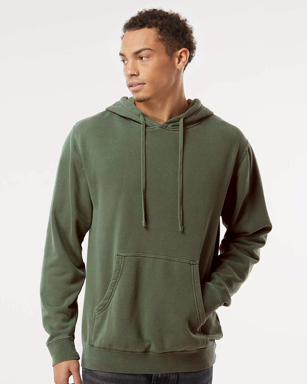 9oz. Unisex Midweight Pigment Dye Pullover Hood