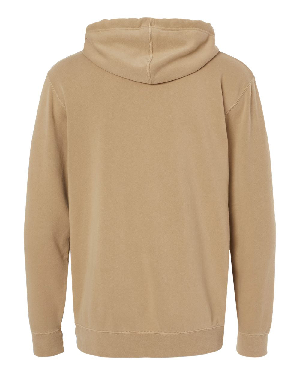 Independent Trading Company 9oz. Unisex Midweight Pigment Dye Pullover Hood — back view