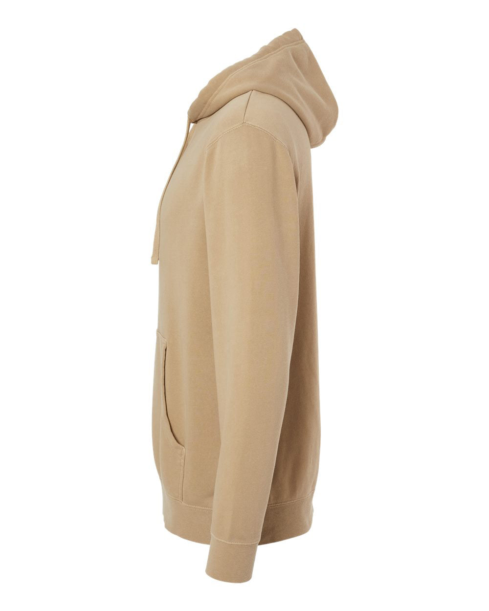 Independent Trading Company 9oz. Unisex Midweight Pigment Dye Pullover Hood — side view