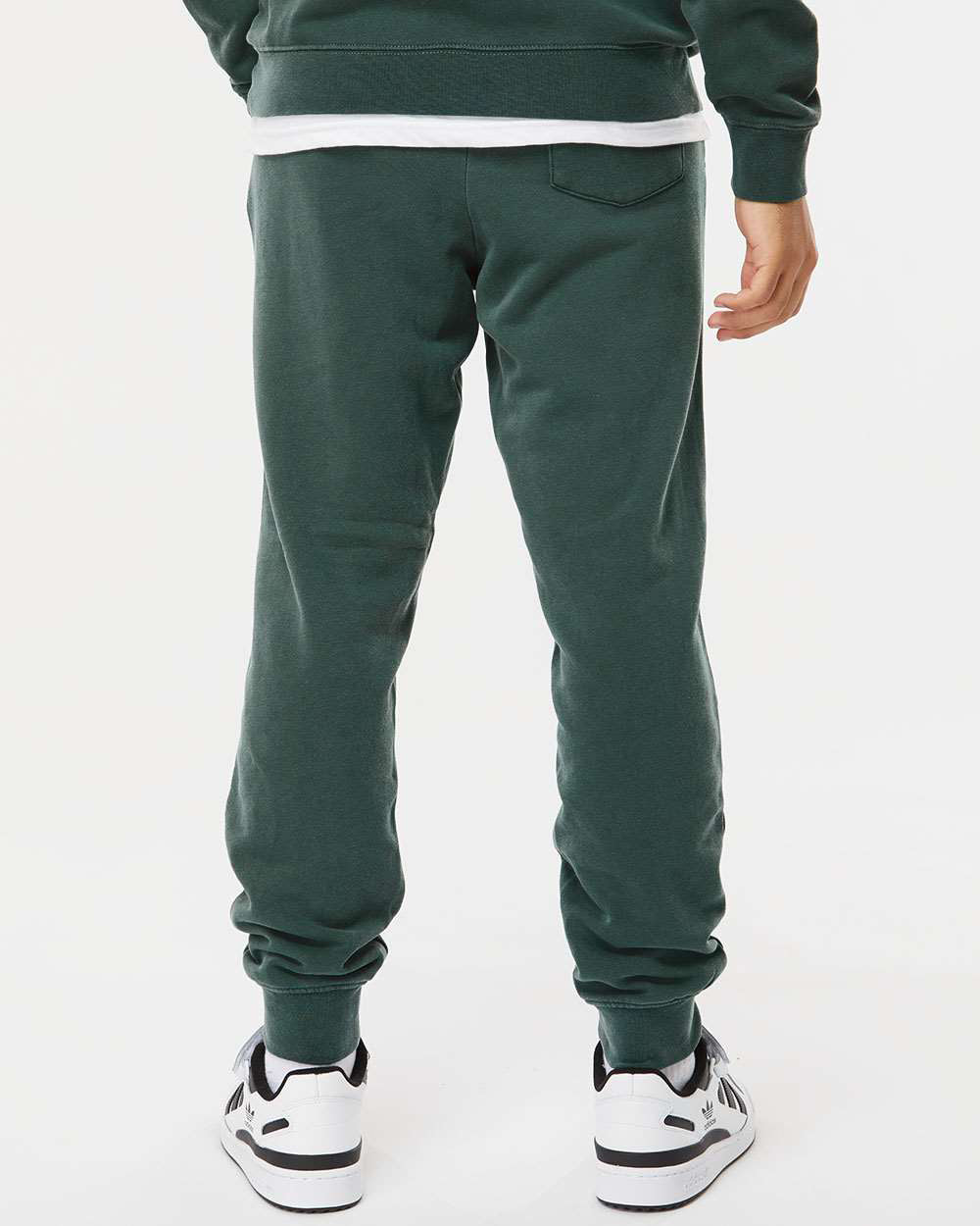 Independent Trading Company 9oz. Mens Pigment Dye Pant in Green — back view