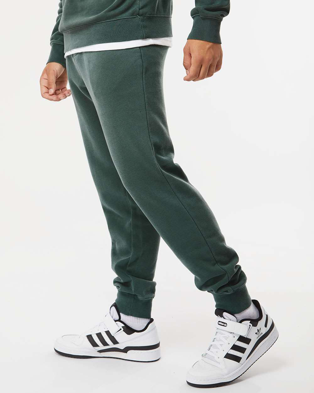 Independent Trading Company 9oz. Mens Pigment Dye Pant in Green — side view