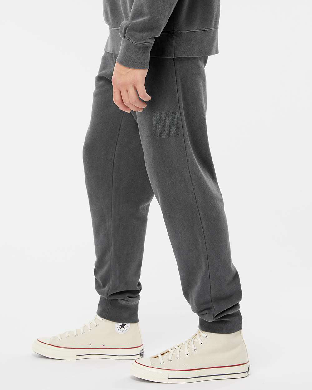 Independent Trading Company 9oz. Mens Pigment Dye Pant in Black — side view