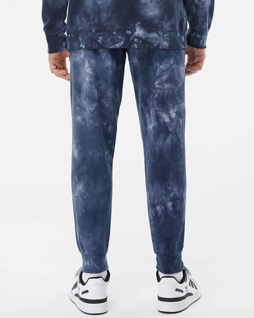 Independent Trading Company 9oz. Mens Tie Dye Pant in Navy — back view