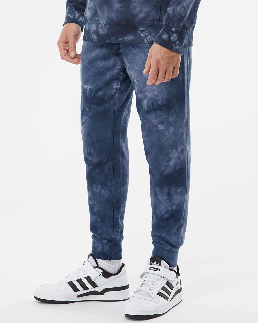 Independent Trading Company 9oz. Mens Tie Dye Pant in Navy — side view