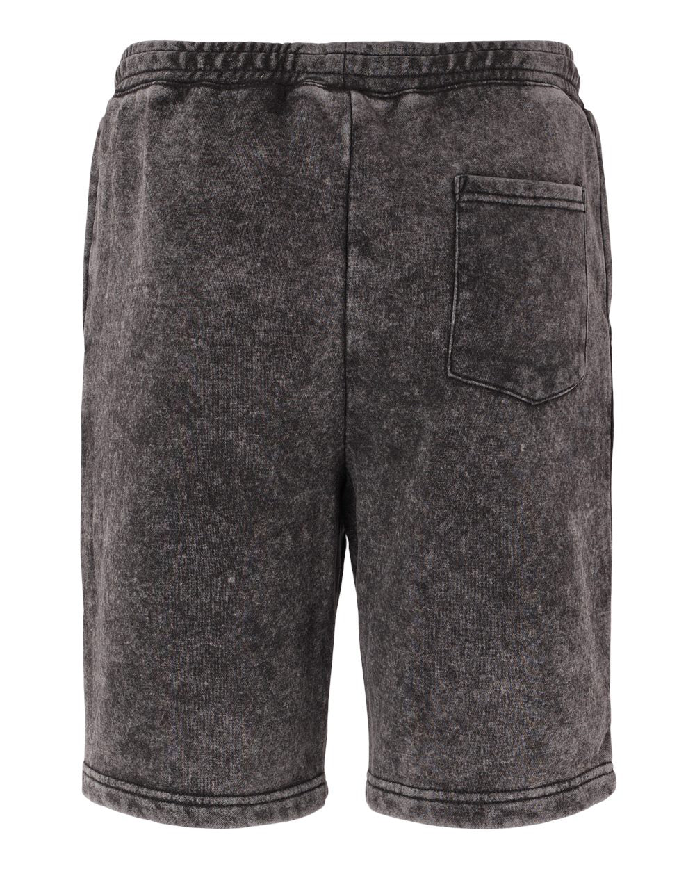 Independent Trading Company 9oz. Mens Mineral Wash Short in Black — back view (2)