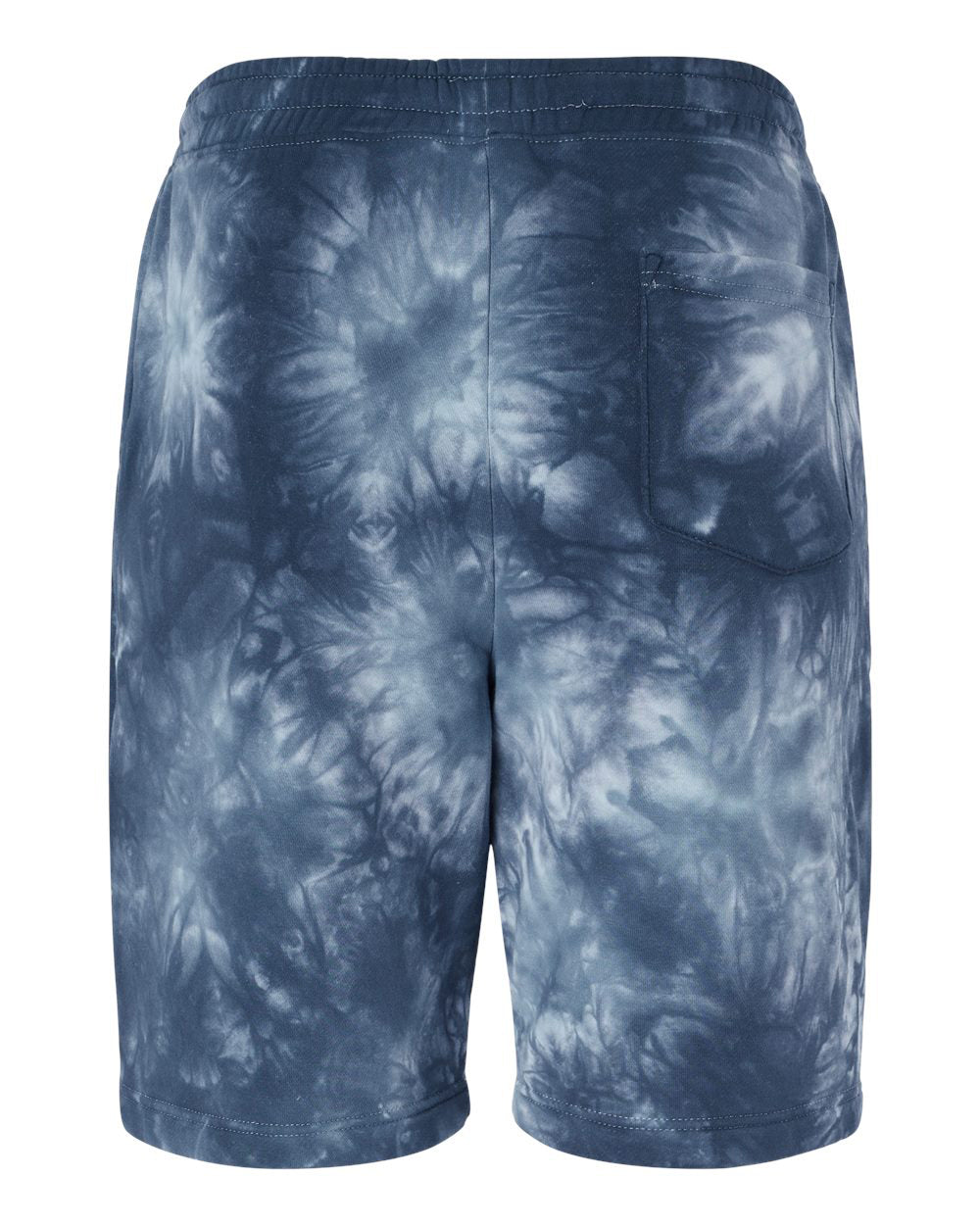 Independent Trading Company 9oz. Mens Tie Dye Short in Navy — back view