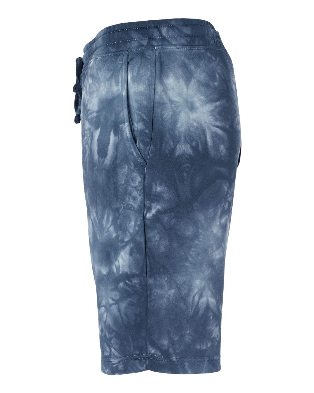 Independent Trading Company 9oz. Mens Tie Dye Short in Navy — side view
