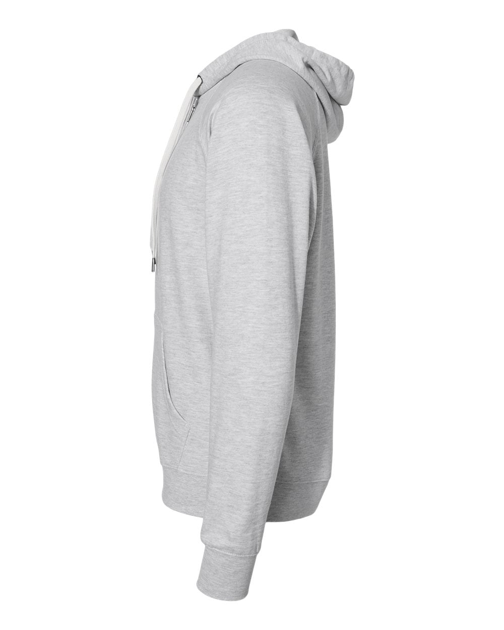 Unisex Lightweight Loopback Terry Zip Hood