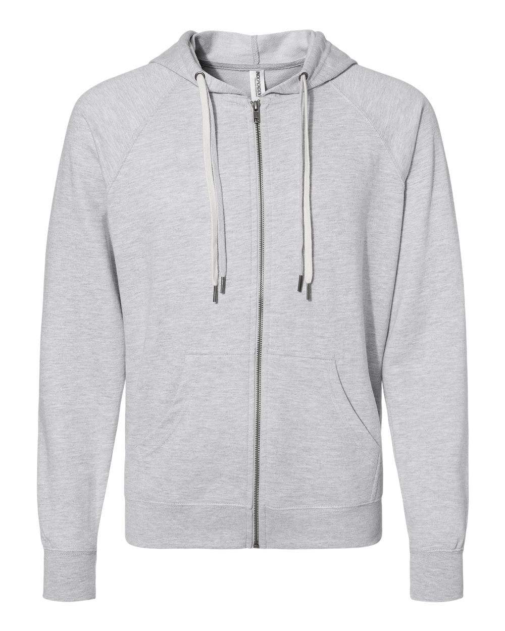 Unisex Lightweight Loopback Terry Zip Hood