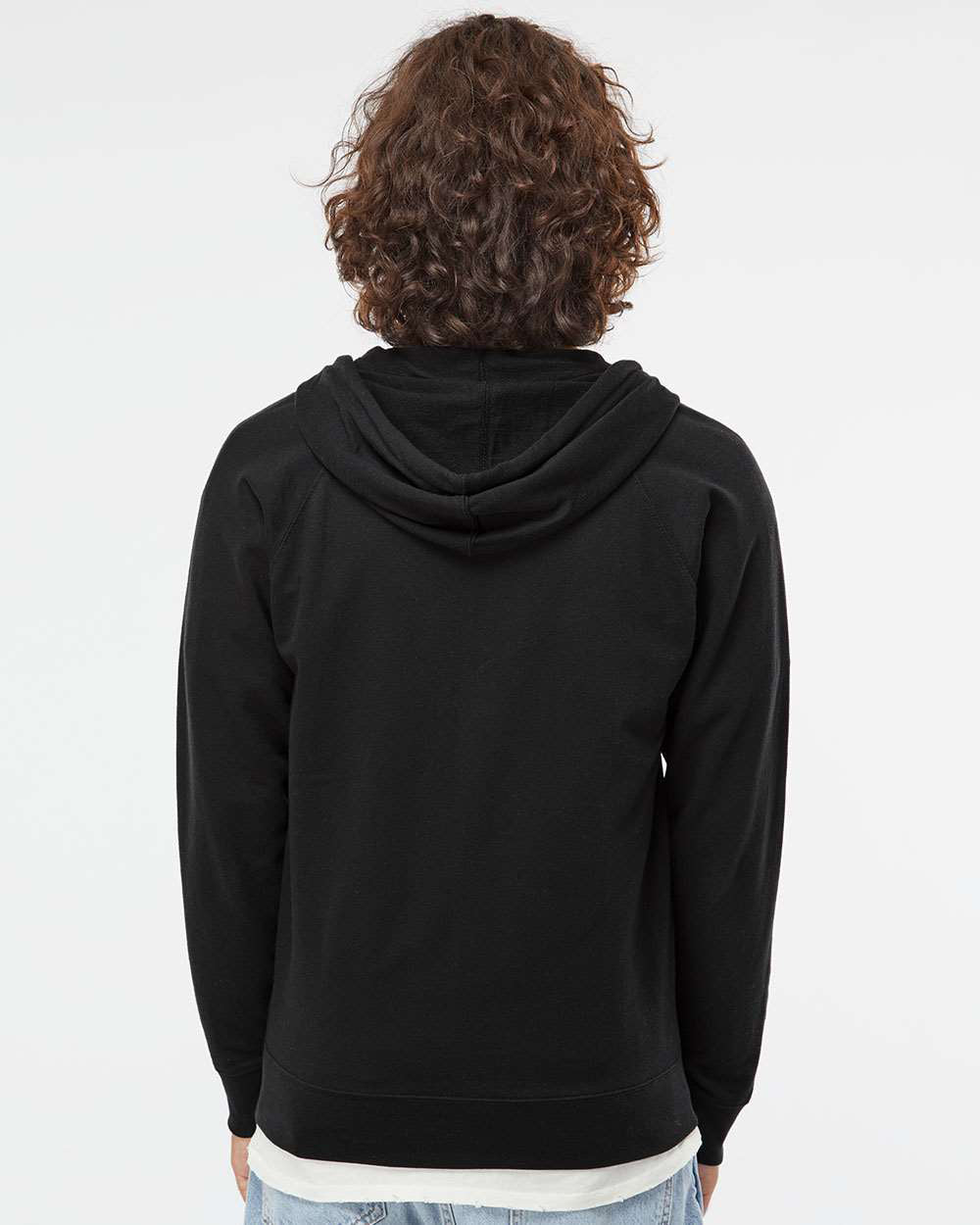Unisex Lightweight Loopback Terry Zip Hood