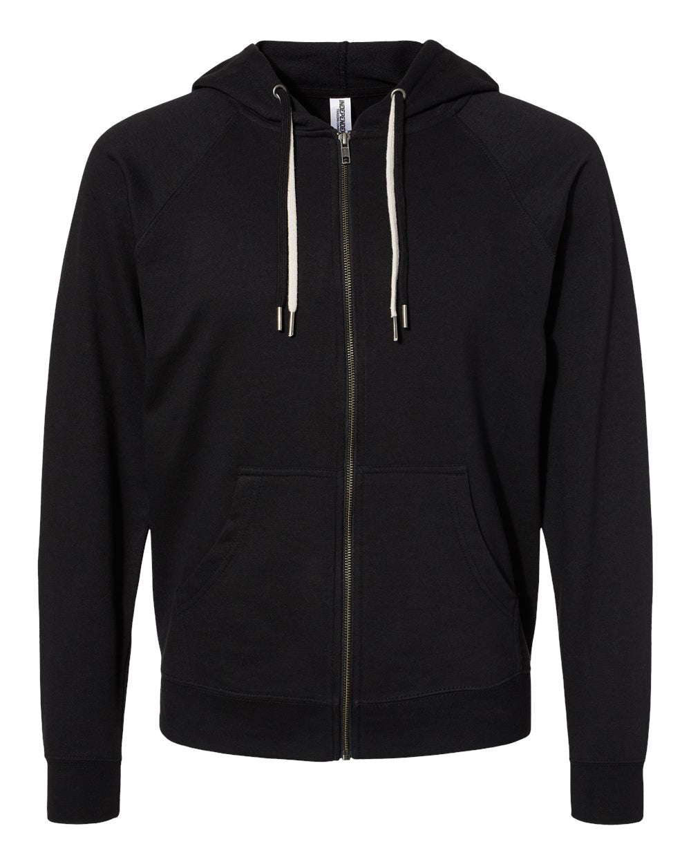 Unisex Lightweight Loopback Terry Zip Hood