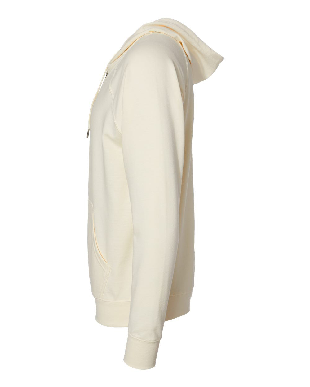 Unisex Lightweight Loopback Terry Zip Hood